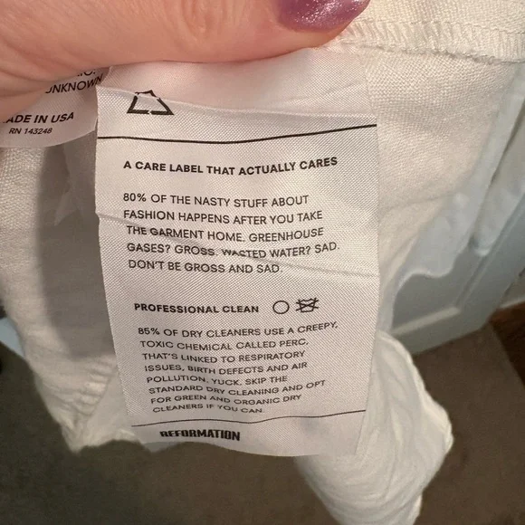 Reformation White ‘Canon’ Dress ASO Meghan Markle - Picture 14 of 15